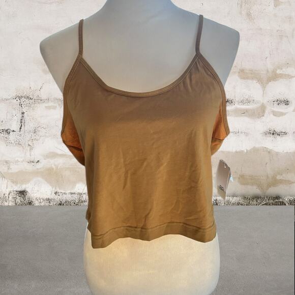 BP Women's Tan Cropped Tank - Size 2X - Picture 1 of 5